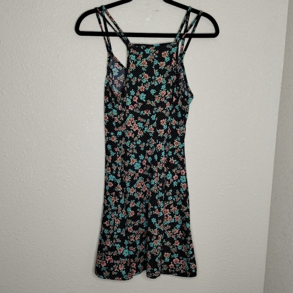 Topshop Women’s Floral Polka Dot Swing Dress size 8 - Picture 3 of 5